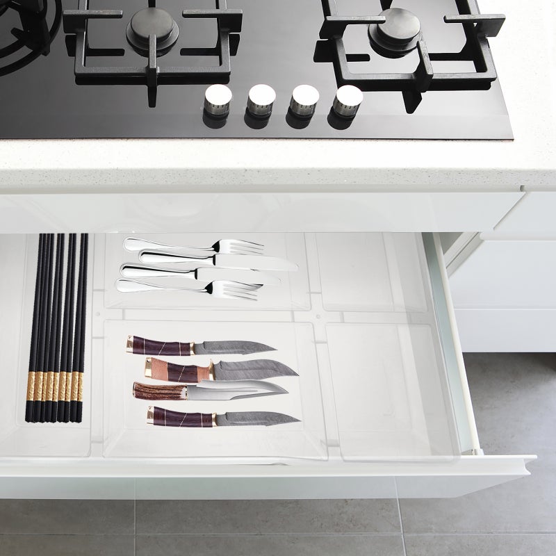 Cutlery Tray Kitchen Drawer Cutlery Box Kitchen Flatware Storage Classification Box - Image 3