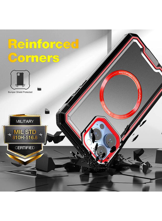 S-TOP Case For iPhone 11 Pro Max Armour Two-color MagSafe Magnetic TPU + PC Phone Case - Image 5