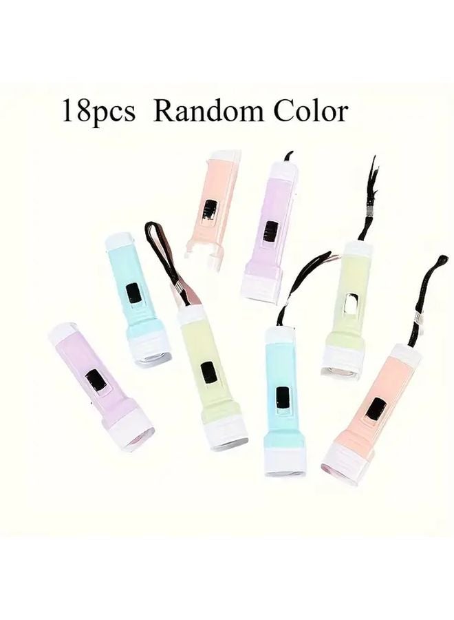 18pcs Macaron Color Mini Flashlights Portable Button Cell Operated With Batteries - Image 5