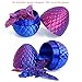 Flavery 3D Printed Flying Dragon in Egg Easter Egg with 9 Flexible Winged Dragon Inside Colorful Fidget Toy Birthday Gift Desk Pet Figure Red Blue - Image 4