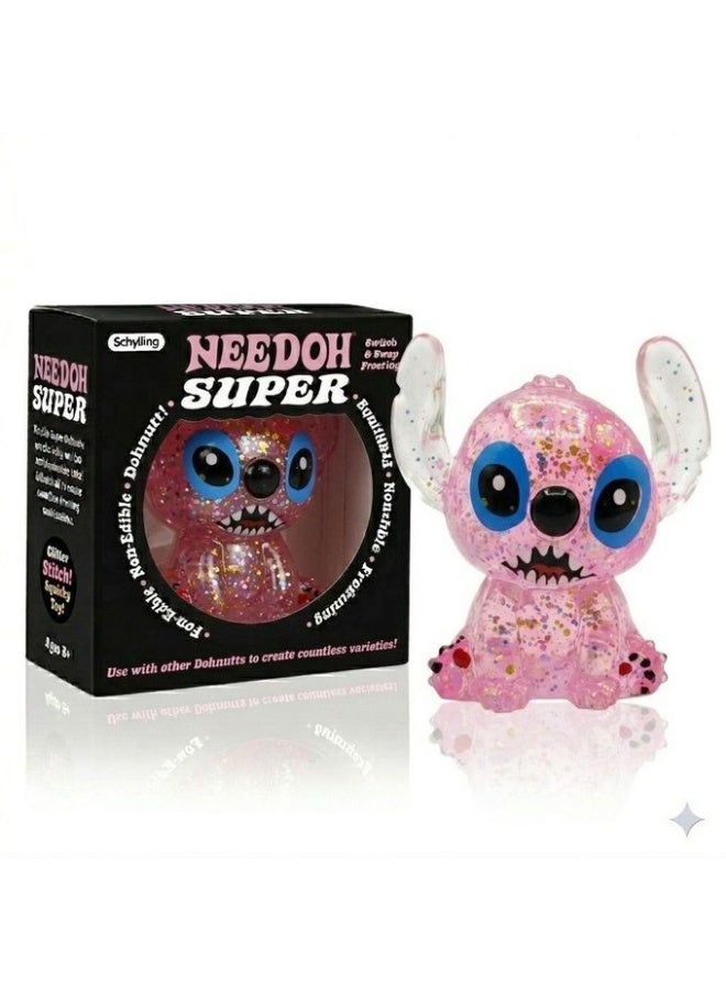 Needoh Squishy stress and tension relief toy in the shape of a stitch - Image 1