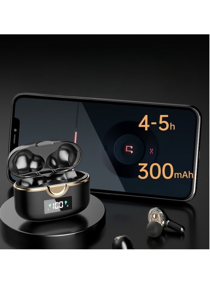 AROAQ Wireless Earbuds, Noise Cancellation Bluetooth In-ear Earphones, Clear Sound Dual Speaker Stereo T22tws Headset, (T63 double mark ENC noise reduction black) - Image 2