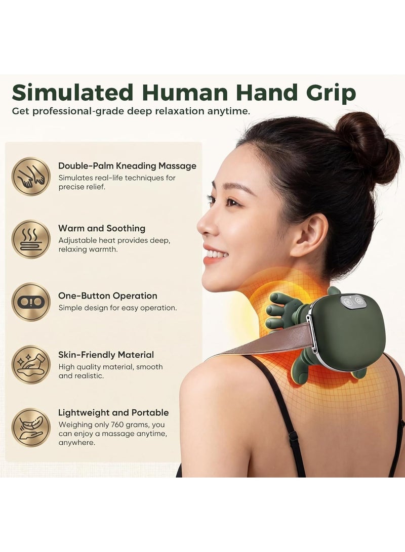 SUNEX Wireless Neck and Back Shoulder Massager with Heat, 8D Kneading Deep Tissue - Image 5
