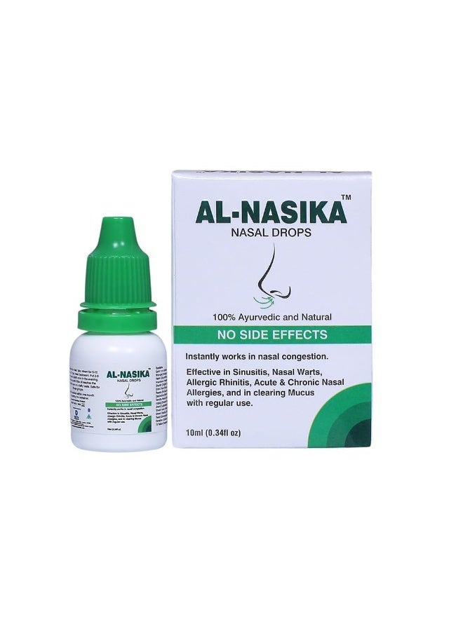 Al-Nasika Nasal Drops Effective in Treatment of Sinusitis Nasal Warts Allergic Rhinitis etc. - 10ml - Image 3