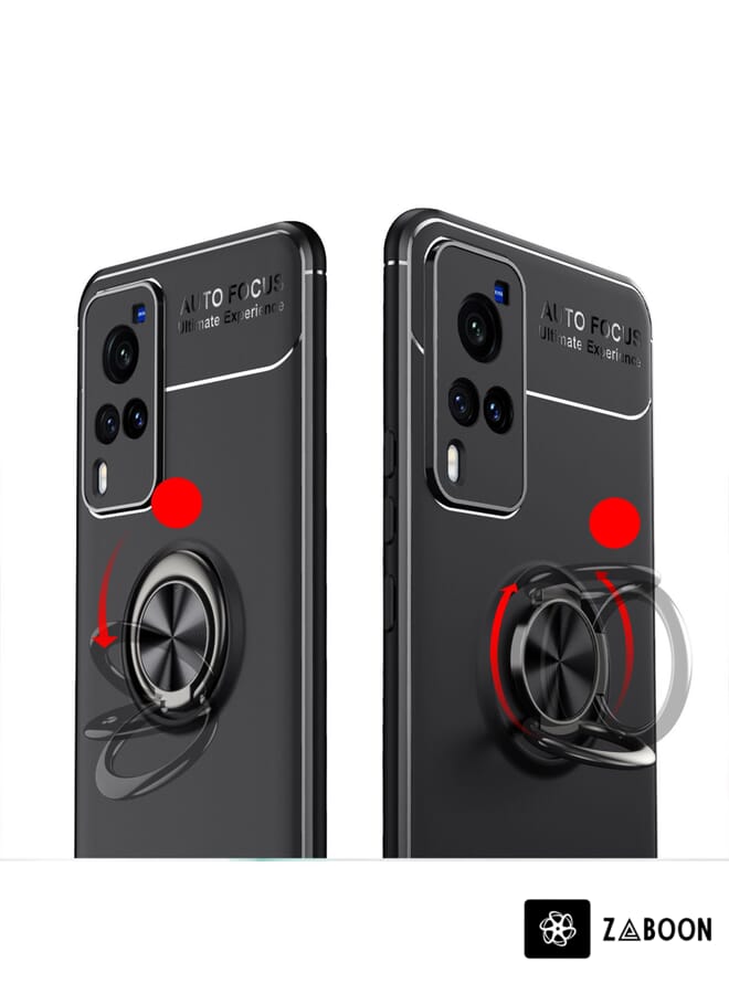 Zaboon Protective Case Cover For vivo Y51 2020 Metal Ring Holder 360 Degree Rotating TPU Case - Image 4