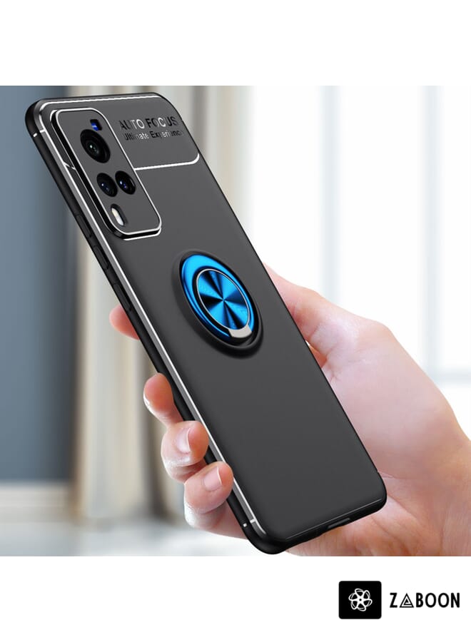 Zaboon Protective Case Cover For vivo Y51 2020 Metal Ring Holder 360 Degree Rotating TPU Case - Image 3