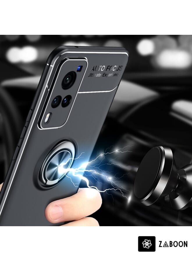 Zaboon Protective Case Cover For vivo Y51 2020 Metal Ring Holder 360 Degree Rotating TPU Case - Image 5