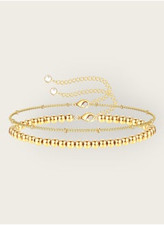 KAAF CREATIONS Kaaf Creations 18K gold plated Stainless steel bracelet for Women and Girls, Intensity, 17/18+5 cm Length, Waterproof,Hypoallergenic,long lasting and does not tarnish.  - Image 3