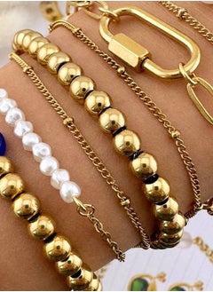 KAAF CREATIONS Kaaf Creations 18K gold plated Stainless steel bracelet for Women and Girls, Intensity, 17/18+5 cm Length, Waterproof,Hypoallergenic,long lasting and does not tarnish.  - Image 2