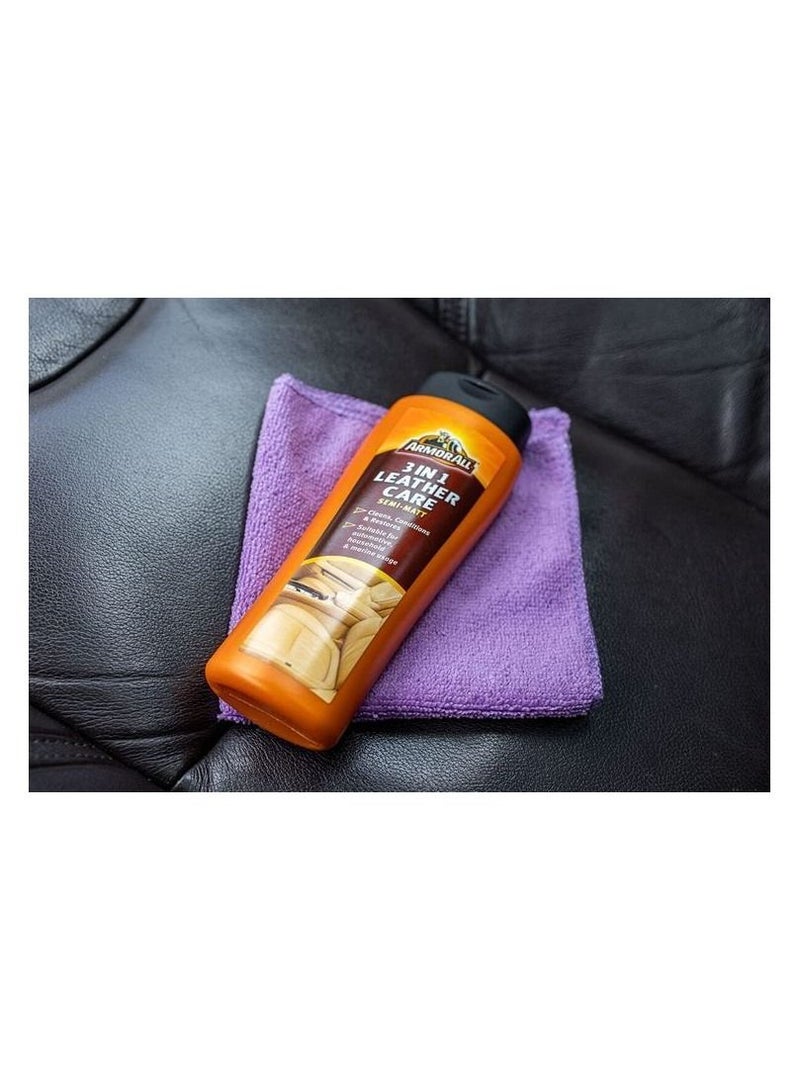 ARMOR ALL Armorall 3 ln 1 Leather Care Semi Matt Suitable For Automotive House Hold Marine Use 250 ml - Image 5