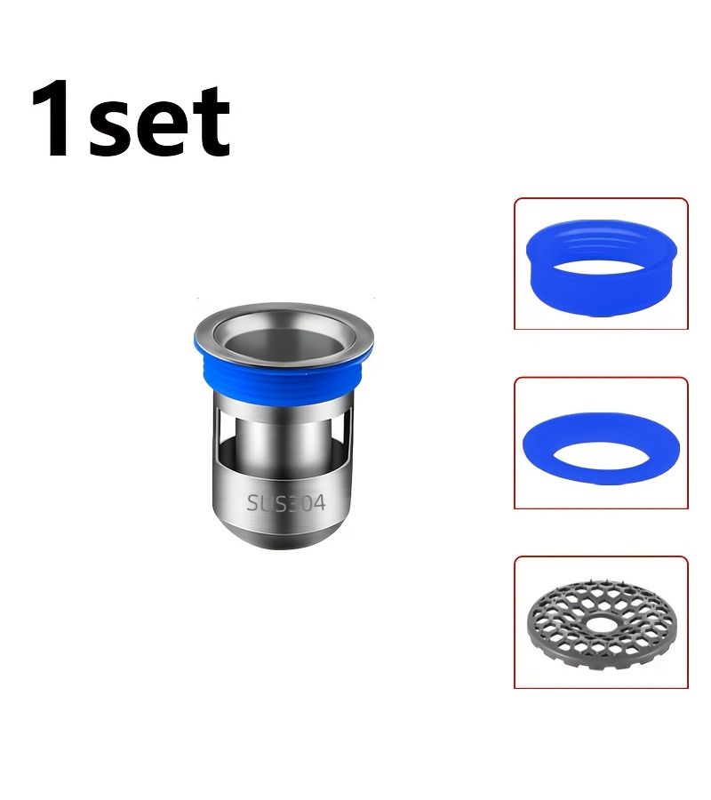 High Quality Drain Core Odor Proof Insect Proof Backflow Preventer With Detachable Hair Catcher 1 Set - Image 2