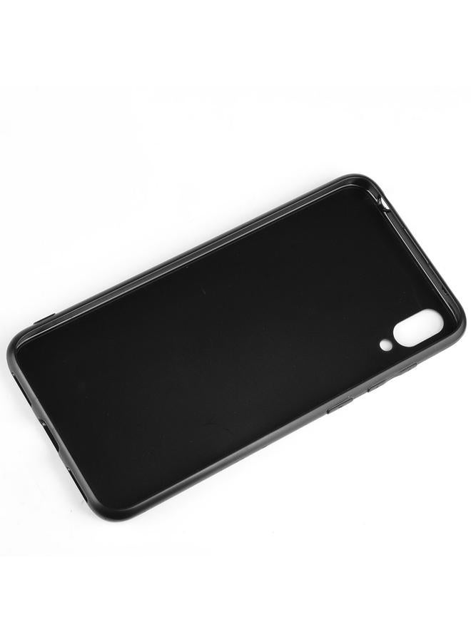 اس-توب جراب لهاتف Huawei Enjoy 9 / Y7 Pro 2019 مقاوم للصدمات بنمط جلد البقر المخيط من مادة PC + PU + TPU - Image 5
