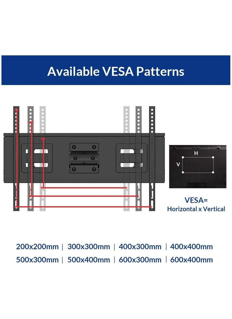 Curved Flat TV Wall Mount TV Bracket for 32-65 inch up to 132lbs VESA 600x400mm with Swivel Articulating Dual Arms - Image 5