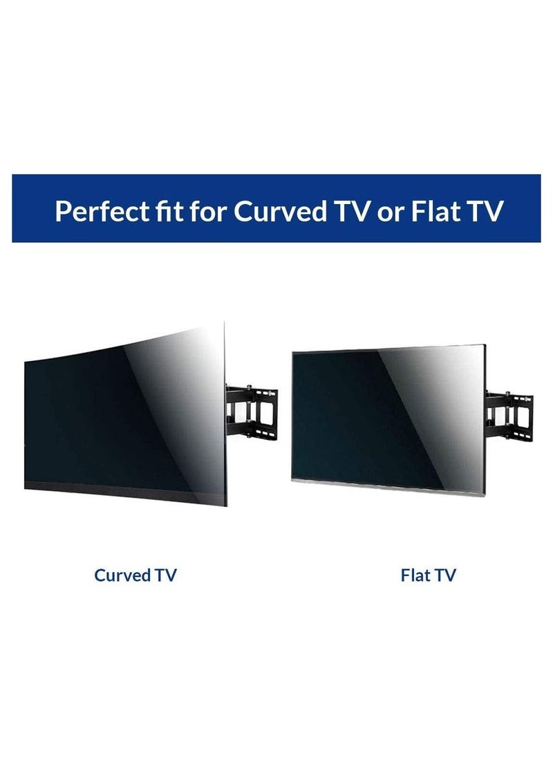 Curved Flat TV Wall Mount TV Bracket for 32-65 inch up to 132lbs VESA 600x400mm with Swivel Articulating Dual Arms - Image 3