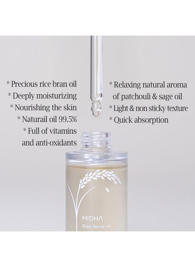 MIDHA Rice Facial Oil 30Ml For Skin Moisturizing Deep Intense And Immediate Hydration And Quick Absorption With Non Greasy Light Oil Like As Rice Bran Oil - Image 5