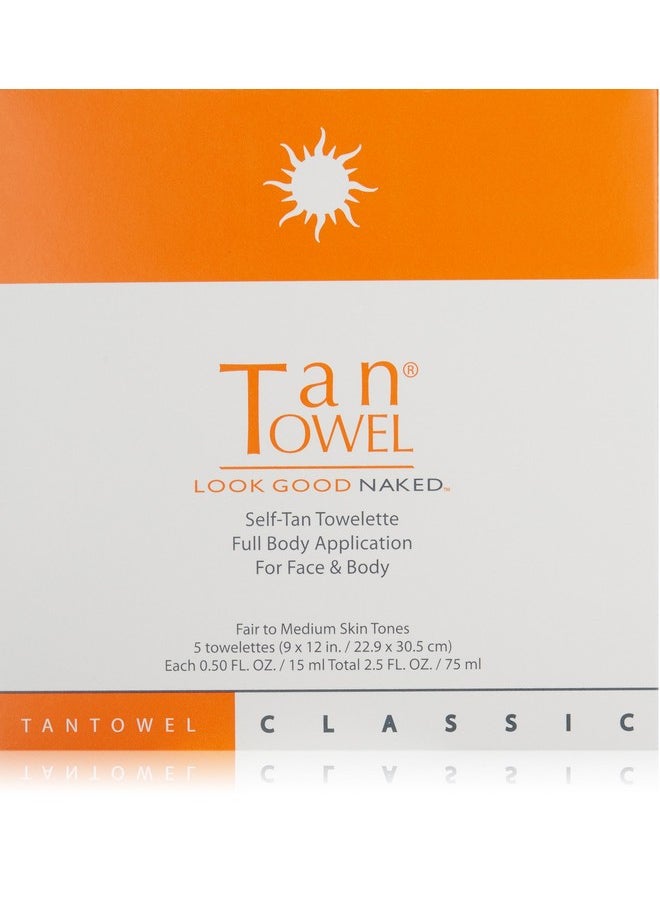 tan towel - Tan Towel Tan Towel Full Body Classic 5 Pack 0.5 Fl Oz Each - Image 1