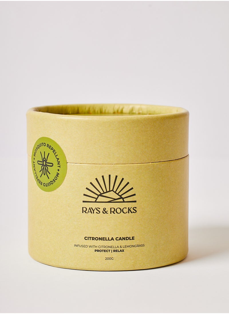 Rays & Rocks Mosquito Repellent Candle Soy Wax  - Image 1