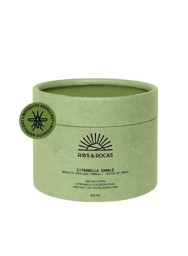Rays & Rocks Mosquito Repellent Citronella Soy Wax Candle - Image 1