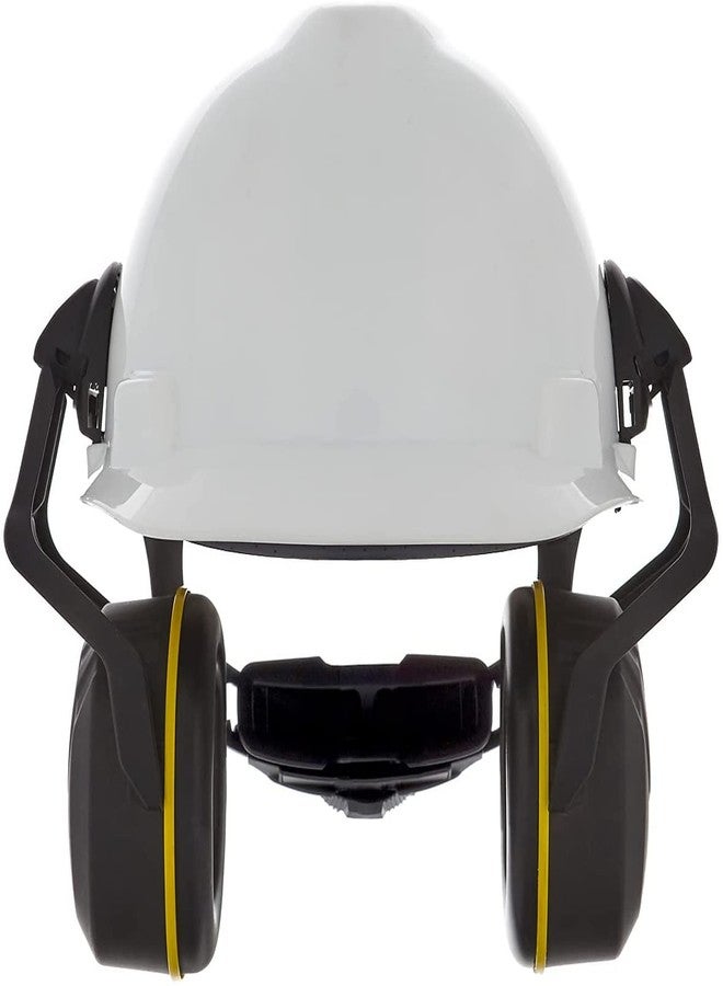 MSA 10190357 V-Gard Helmet Ear Defenders - Enhanced Comfort Hearing Protection Capsules with Helmet Mount for V-Gard Cap Style Hard Hats - Black/Yellow - Medium Attenuation SNR: 32 dB - Image 4
