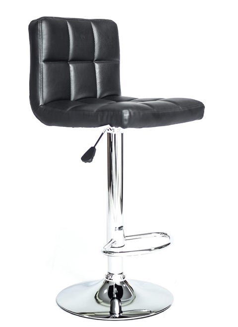 Bar Stool Swivel Adjustable Barstools PU Leather Bar Chairs Dining Chair Kitchen Counter Island Bar Stool with Back Barstool for Home Kitchen Island Black