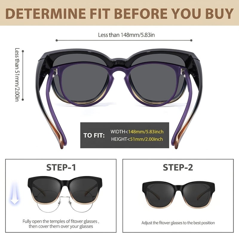FIMILU Sunglasses for Women Trendy Polarized Sunglasses Oversized Big Sun Glasses Ladies Shades UV Protection | Fits Over Glasses ≤5.4"x1.65". Side Shields Block Sun & Wind. Weighs Only 1.1 oz—Light enough for All-day Comfortable Driving - Image 5