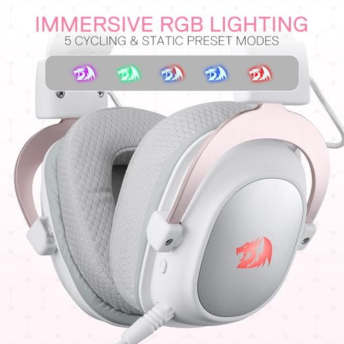 Redragon H510 PRO 3-Mode RGB Gaming Headset - 7.1 Surround Sound - 53MM Audio Drivers in Memory Foam Ear Pads w/Durable Fabric Cover- Multi Platforms Headphone - USB Powered for PC/PS4/NS - Image 4