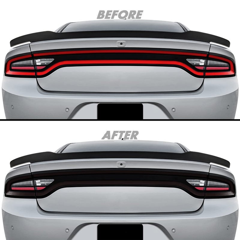SlickMod PreCut Vinyl Smoke Tint for 20152022 Dodge Charger Tail Light 20 Dark Smoke 2 Taillight Cutout