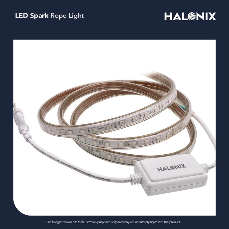 Halonix 10 Meter Multicolor 11W Rope Light |8 Light Modes | Ip65 Certified,Bis Approved | Fairy Light,String Light | Direct Plug-in | Pack of 2 | Diwali Lights for Decoration for Home,Led - Image 2