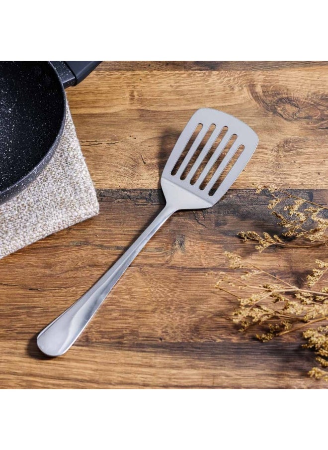 DANUBE HOME Danube Home Rosemarry Slotted Turner Durable Heat Resistant Cooking Utensil For Effortless Stirring Flipping And Serving Kitchen Essential Silver 27Cm  - Image 4