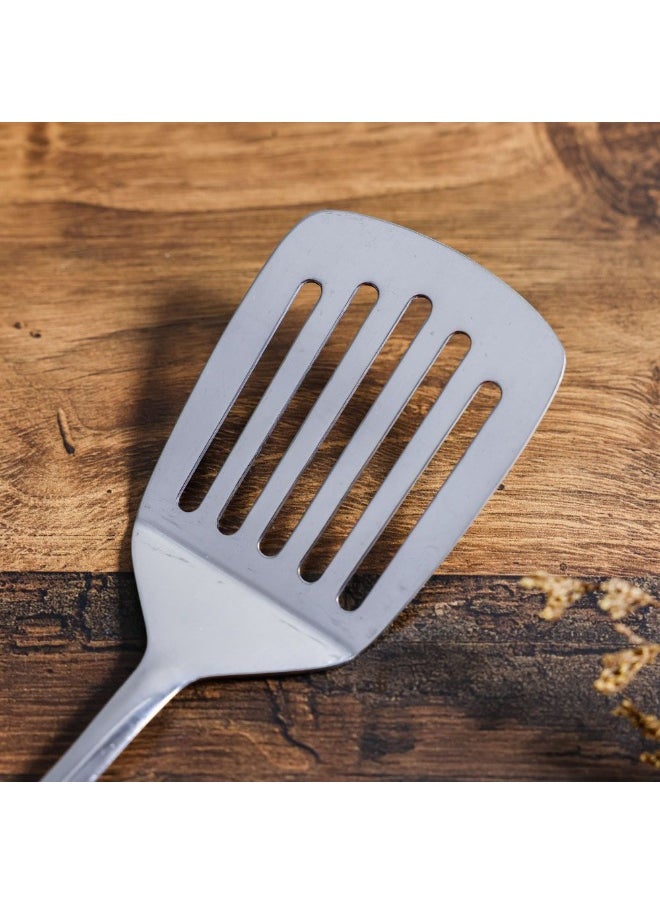 DANUBE HOME Danube Home Rosemarry Slotted Turner Durable Heat Resistant Cooking Utensil For Effortless Stirring Flipping And Serving Kitchen Essential Silver 27Cm  - Image 2