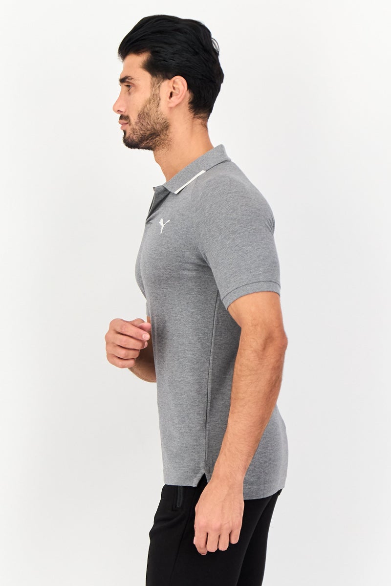 PUMA Men Slim Fit Short Sleeve Outdoor Polo Shirt, Grey - Image 2