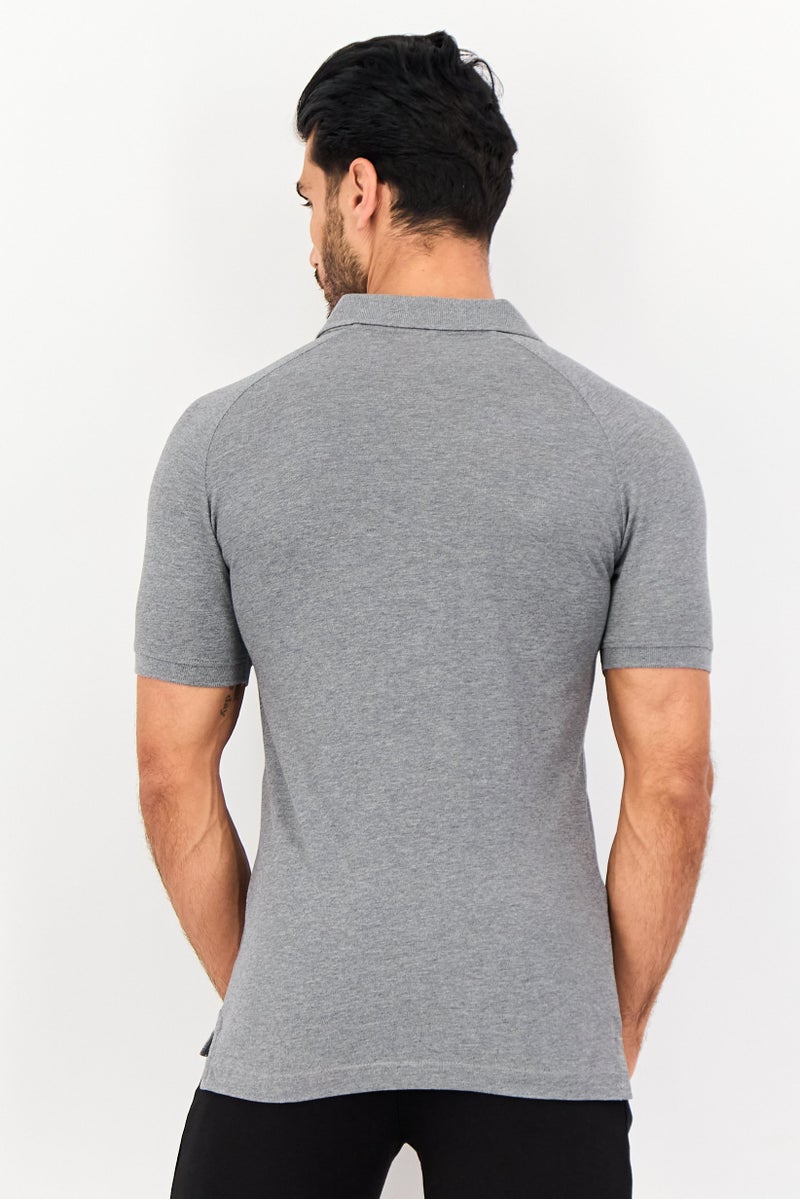 PUMA Men Slim Fit Short Sleeve Outdoor Polo Shirt, Grey - Image 3