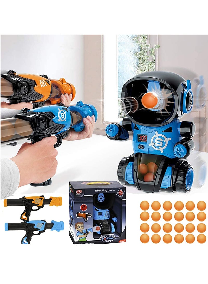 SOLARAE Game Toys for Kids, Robot Shooting Game Gifts for 4 5 6 7 8 9 Year Old Boys, Games Toy Guns with 2 Air Toy Guns, 24 Soft Bullets, Fun Outdoor Indoor Birthday Gift Toys for Boys and Girls - Image 1