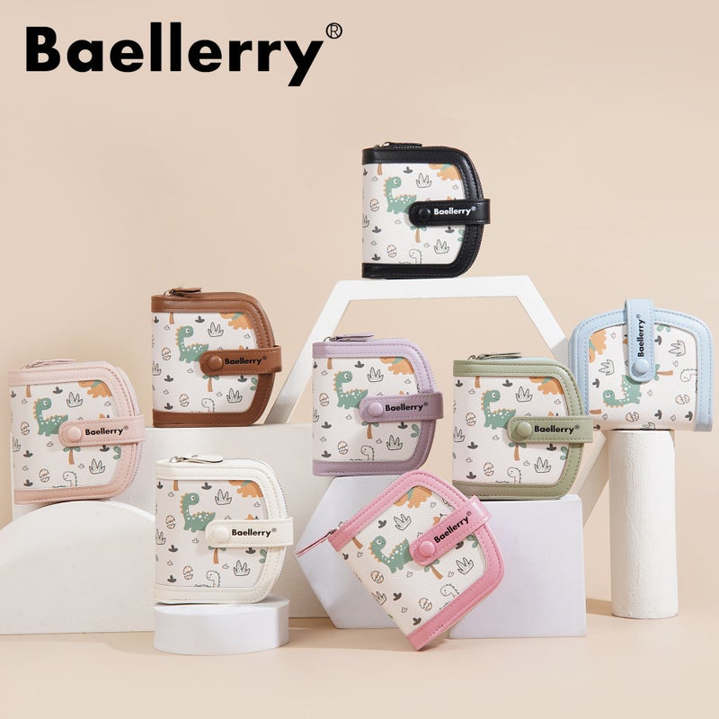 New Women''s Short Wallet baellerry Cute Cartoon Dinosaur Multi-Card Zipper Coin Purse Card Bag for Women - Image 5