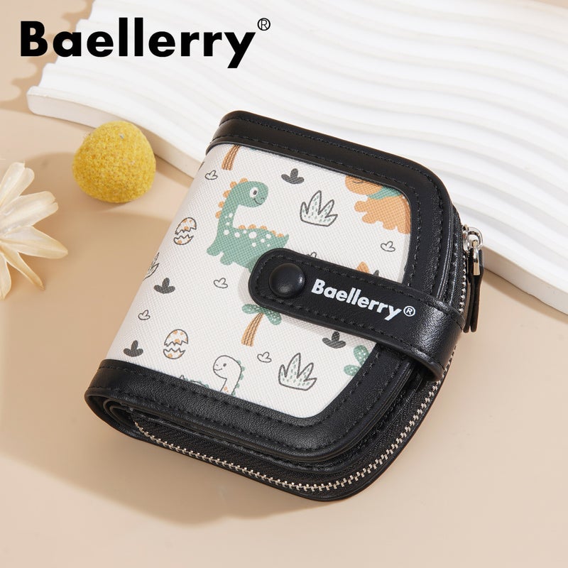 New Women''s Short Wallet baellerry Cute Cartoon Dinosaur Multi-Card Zipper Coin Purse Card Bag for Women - Image 2