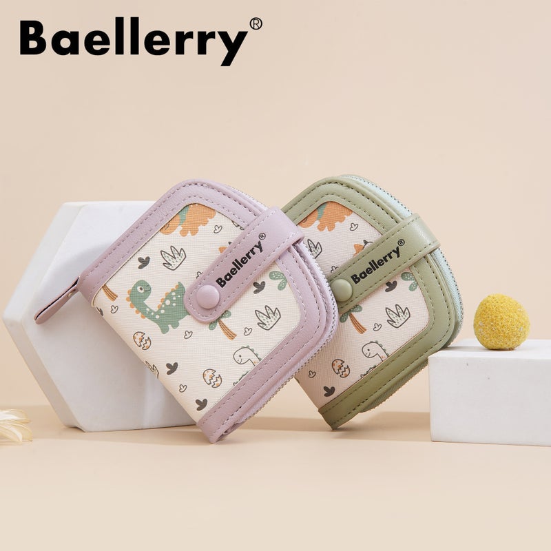 New Women''s Short Wallet baellerry Cute Cartoon Dinosaur Multi-Card Zipper Coin Purse Card Bag for Women - Image 4