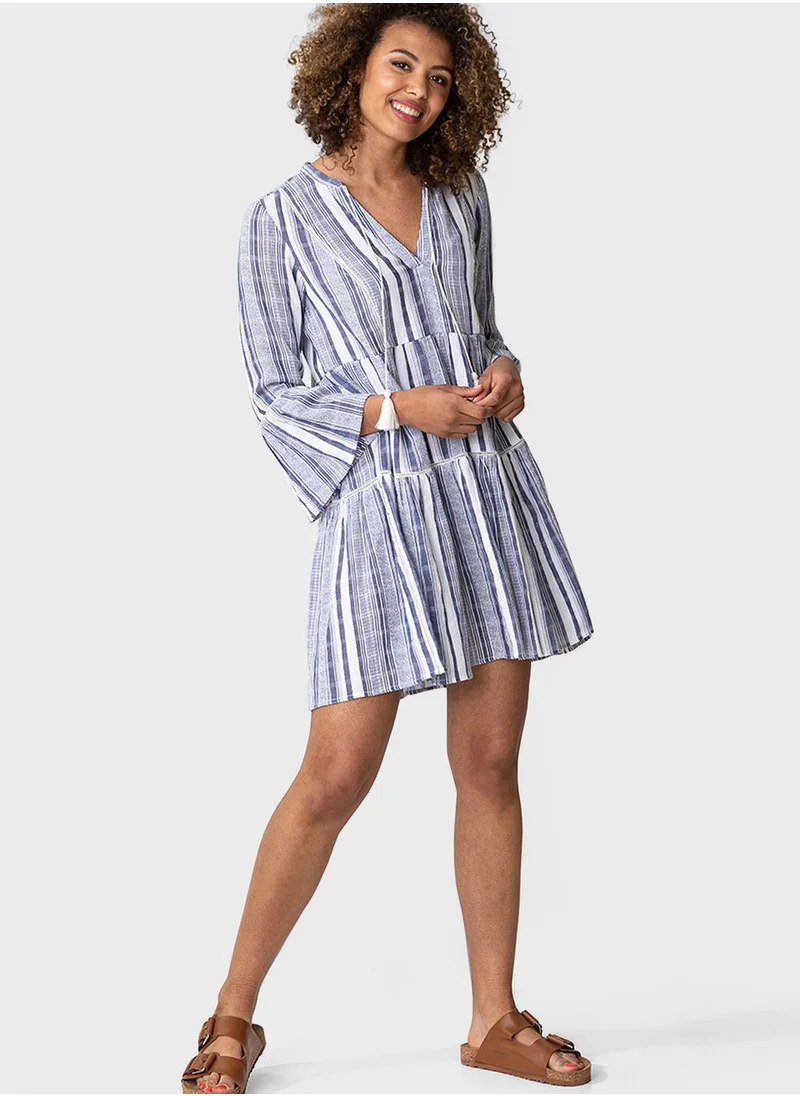 INDISKA Flute Sleeve Stripped Tunic