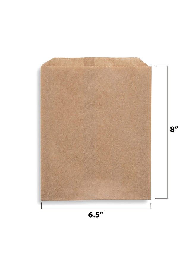 MT Products Cookie Bags - 6.5" x 8” Bakery Paper Sandwich Bags - Grease Resistant Wax Paper Bags - Small Paper Bags/Cookie Bags for Gift Giving (Pack of 100) - Image 2