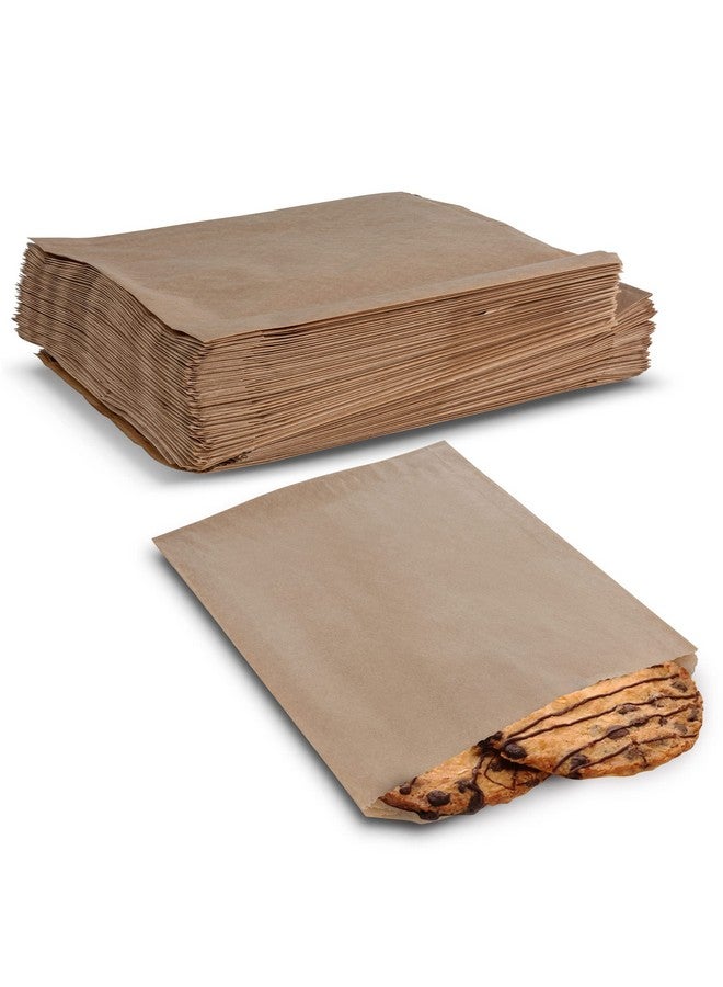 MT Products Cookie Bags - 6.5" x 8” Bakery Paper Sandwich Bags - Grease Resistant Wax Paper Bags - Small Paper Bags/Cookie Bags for Gift Giving (Pack of 100) - Image 1