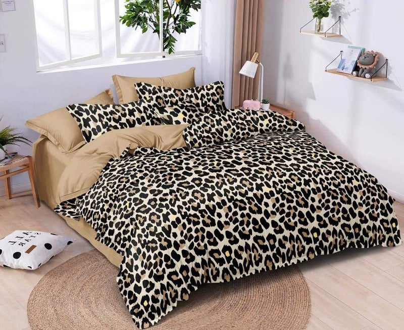 Laying Style™ Glace Cotton AC Comforter Set Double Bed King Size with Flat Double Bedsheet & 2 Pillow Covers, 4 Pieces Bedding Set | AC Quilt | AC Dohar (90 x 100 inch,) Multicolor - Image 1