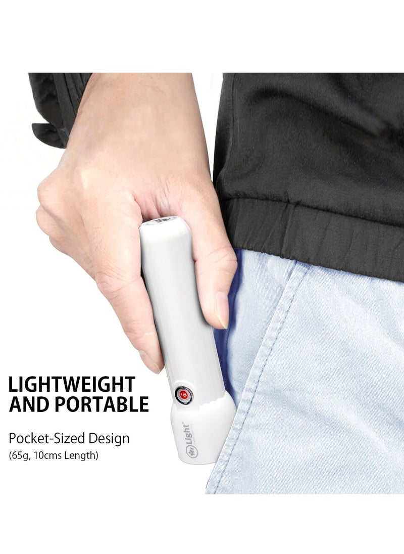 Mr. Light - Ultra Bright Rechargeable LED Torch Flashlight Small Size And Long Working Time Compact Handheld Torchlight for Camping Hiking and Emergencies - Image 1
