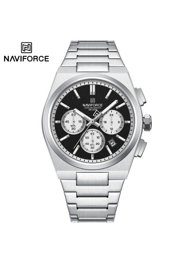 Naviforce NF8048 Men’s Chronograph Watch – Stainless Steel Strap, Quartz Movement