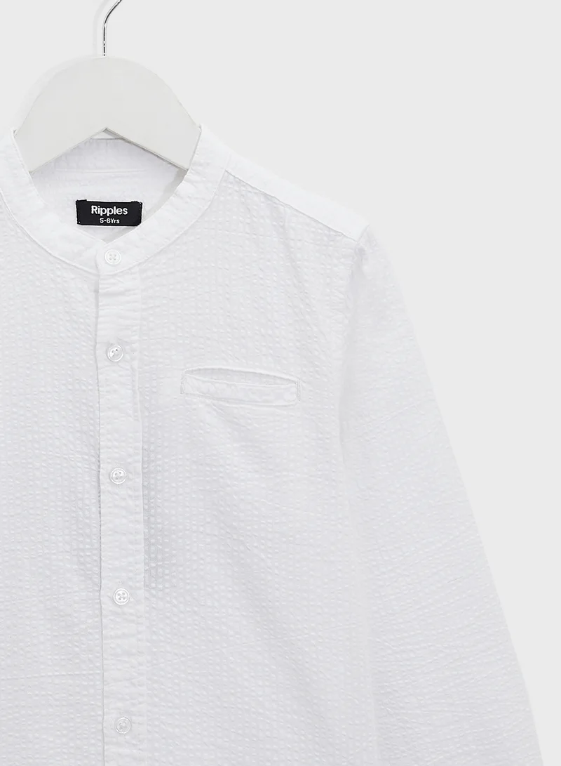 Ripples Boys Chinese Collar Shirts