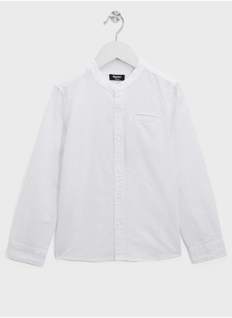 Ripples Boys Chinese Collar Shirts