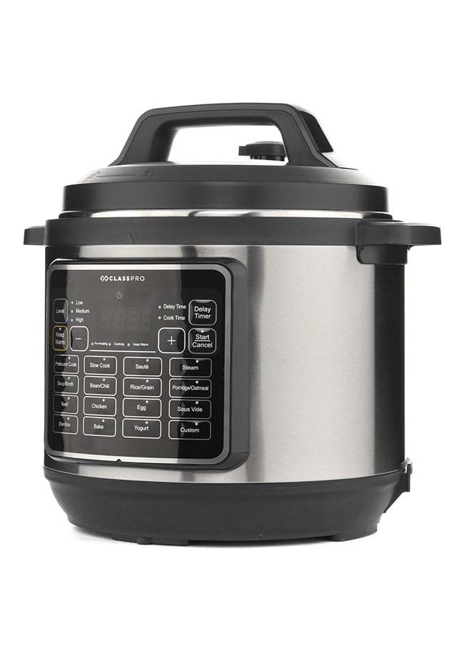 ClassPro Electric Pressure Cooker 8L 1200W Silver  - Image 1