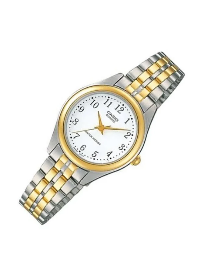 CASIO Women's Analog Display Watch With Silver/Gold Stainless Steel Strap - LTP-1129G-7B