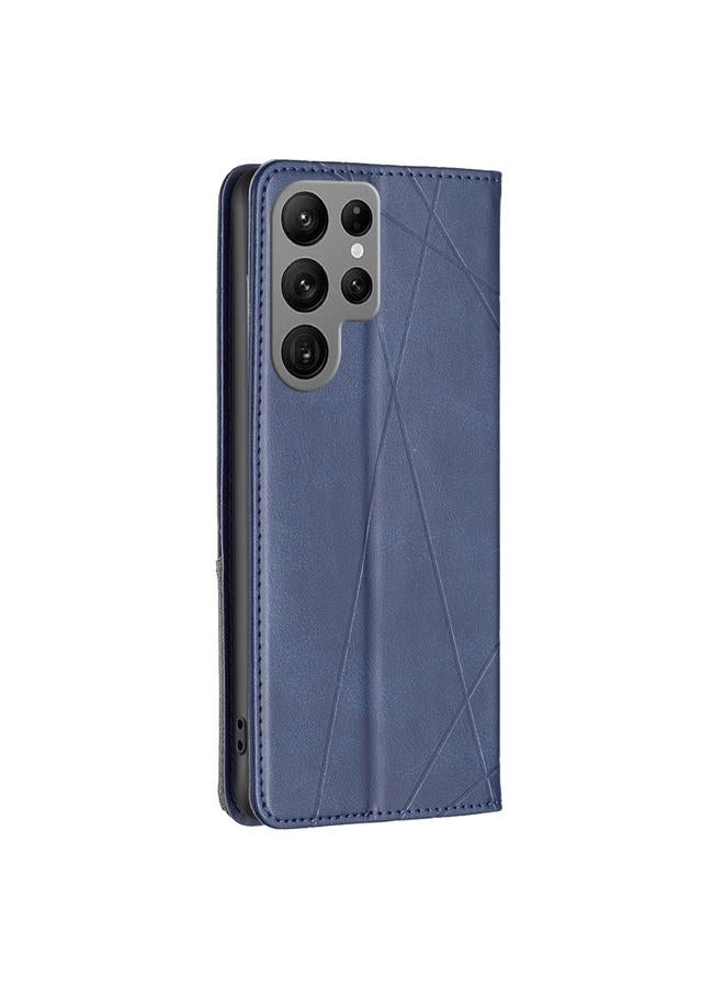 S-TOP Case For Samsung Galaxy S25 Ultra 5G Rhombus Texture Magnetic Leather Phone Case - Image 4