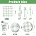 BHHQHH 168Pcs Gingham Party Supplies for 24 Guests Thick Paper Plates and Napkins Knives Spoons Forks Cups Disposable Party Set Cutlery for Dinner Baby Shower Wedding FavorSage Green - Image 2
