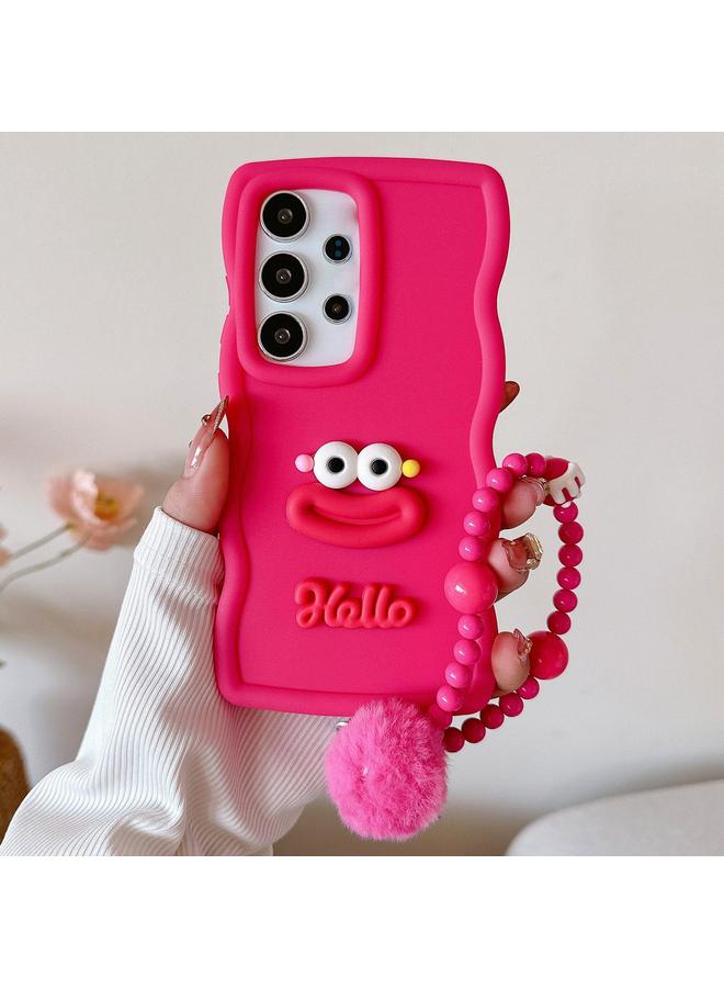 S-TOP Case For Samsung Galaxy A53 5G Cartoon Sausage Mouth TPU Phone Case with Bead Chain - Image 1