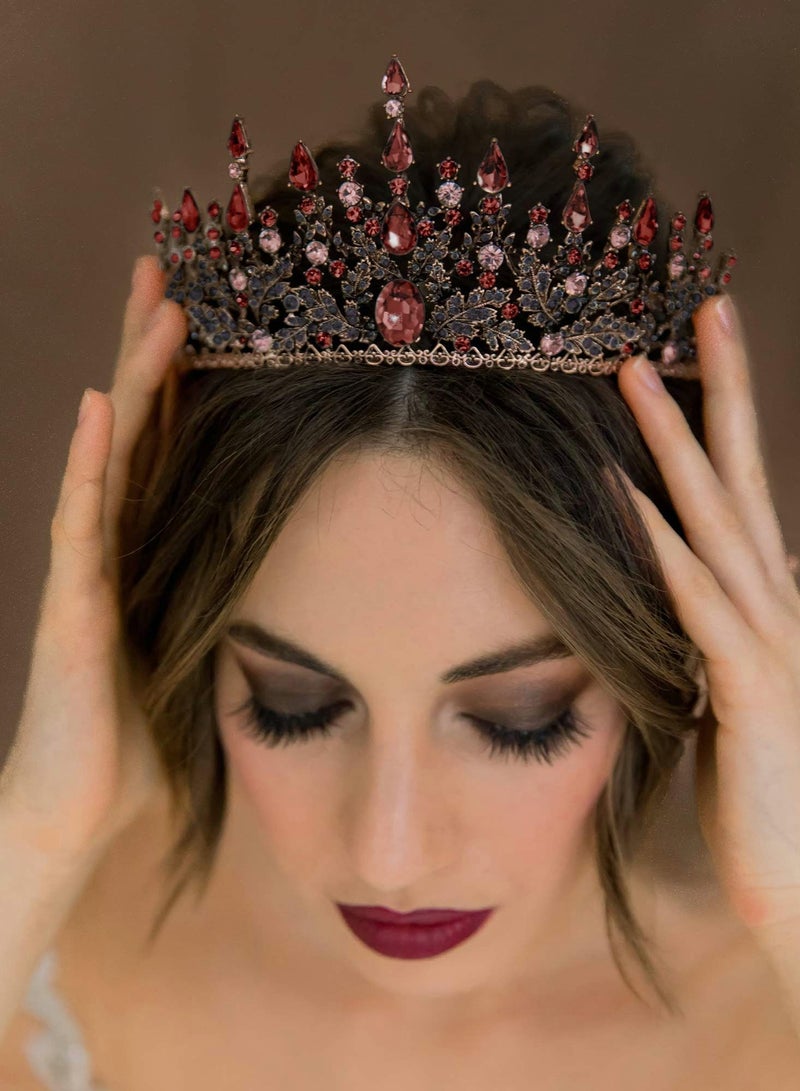 Crowns for Women, Purple Girls, Vintage Baroque Queen Tiara Bride, Crystal Birthday Quinceanera Pageant Prom Headpieces - Image 3